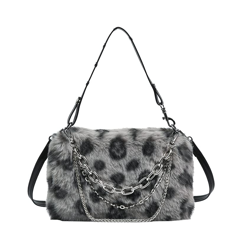 MCYFNGY2K Purse Plush Bags Winter Accessories Girls Shoulder Bags Mini Purse for Outfit Chic Cool Chain Bags