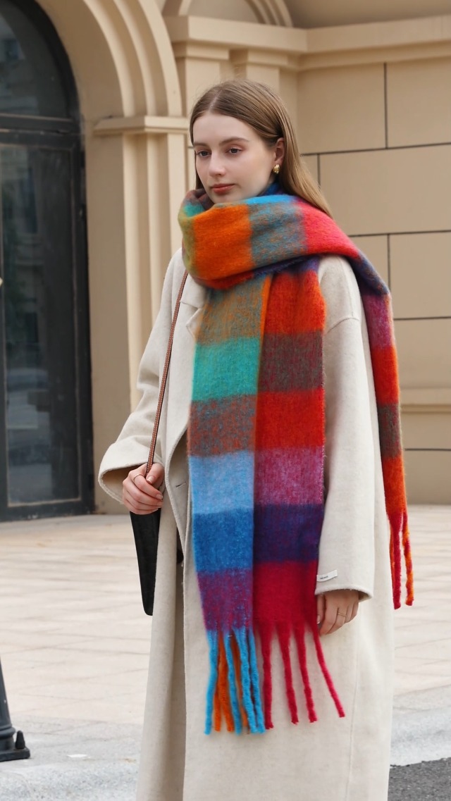 Wander Agio Winter Women Warm Scarf Long Shawl Large Scarves Cold