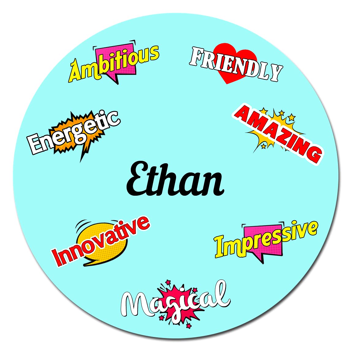 FurnishFantasy Fridge Magnet - Customised Gift on Happy Birthday, Return Gifts for Kids, Everyday Gifting , Name - Ethan