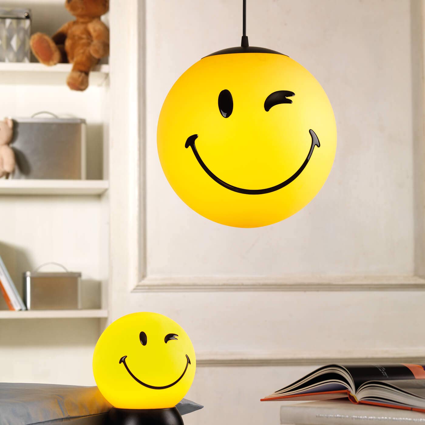 ONLI - Lumetto Smiley World BIRBO giallo con lampadina LED