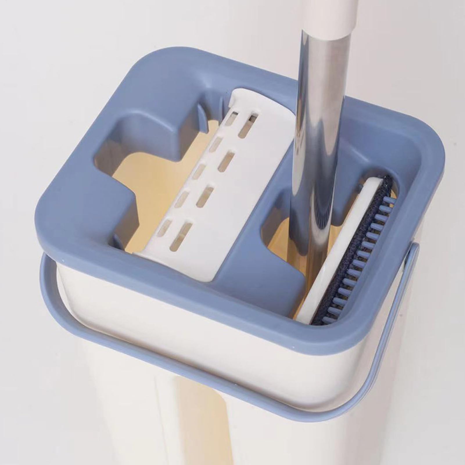 Mopa Plana Microfibra - Mopa Fregona con Cubo Escurridor - Trapeador para Limpiar Azulejos Y Paredes, Adecuado para Suelos De Madera, Vidrio, Suelos Compuestos Y Baldosas Cerámicas