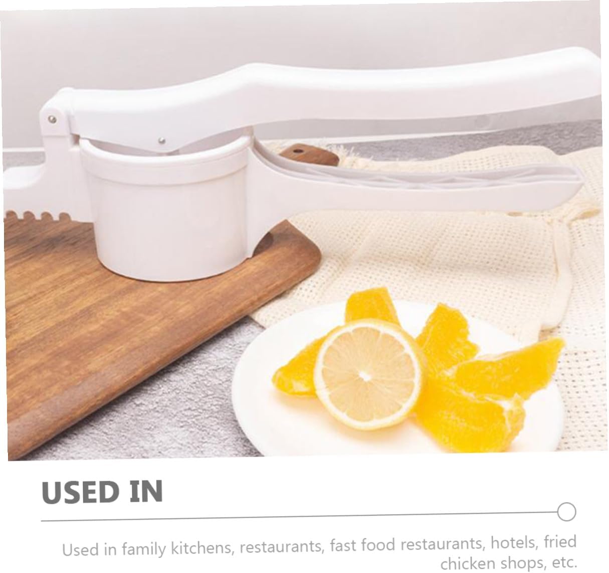 Luxshiny Manual Potato Masher Kitchen Tool with Thickened Pressure Plate and Pressing Surface for Easy Vegetable and Fruit Puree Portable Ricer for Smooth Mashed Potatoes Carrots Pumpkin