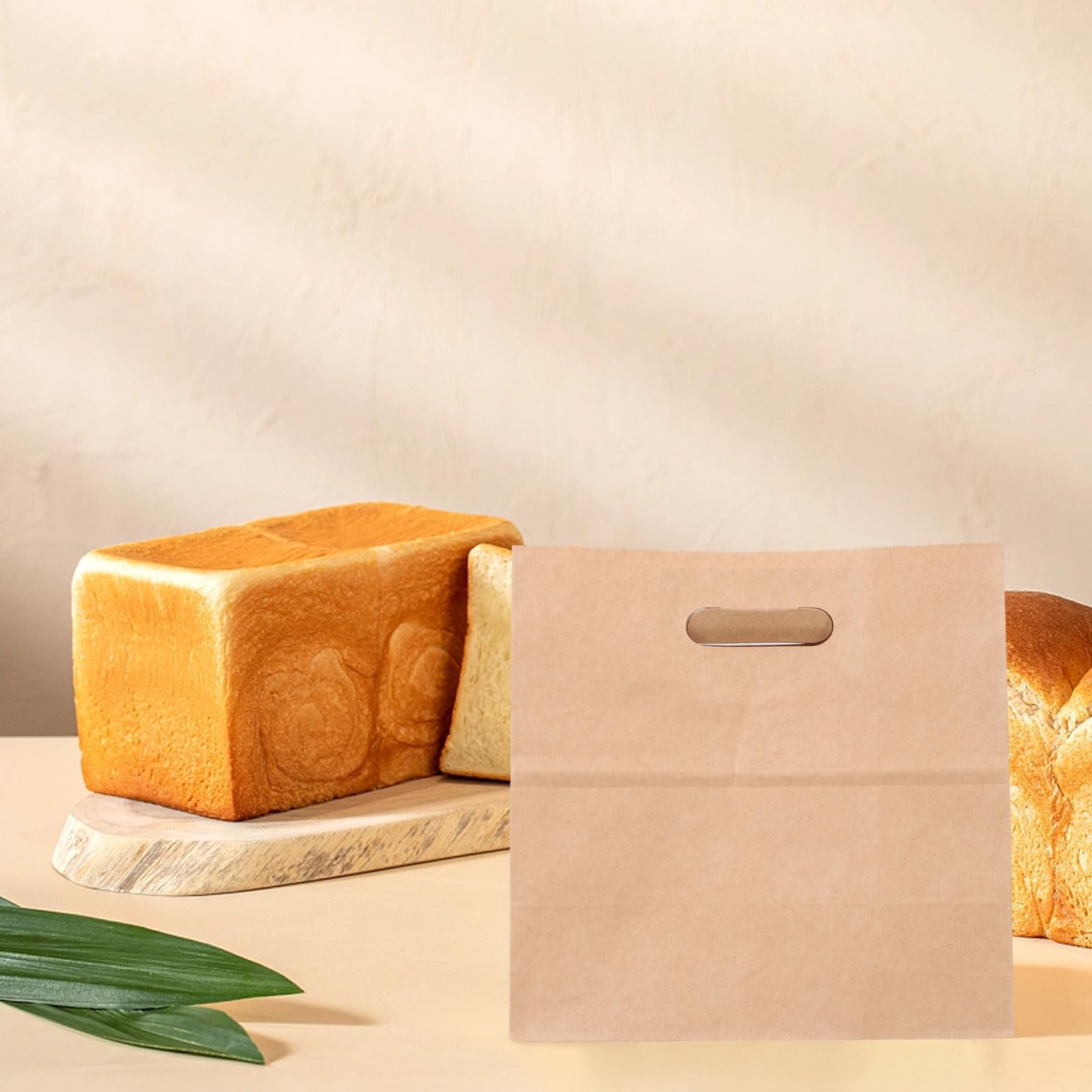 30 Pezzi Sacchetti di Carta Kraft per Pane e Caramelle Fondo Piatto, Resistenti e Sicuri per Microonde, per Panetterie e Ristoranti
