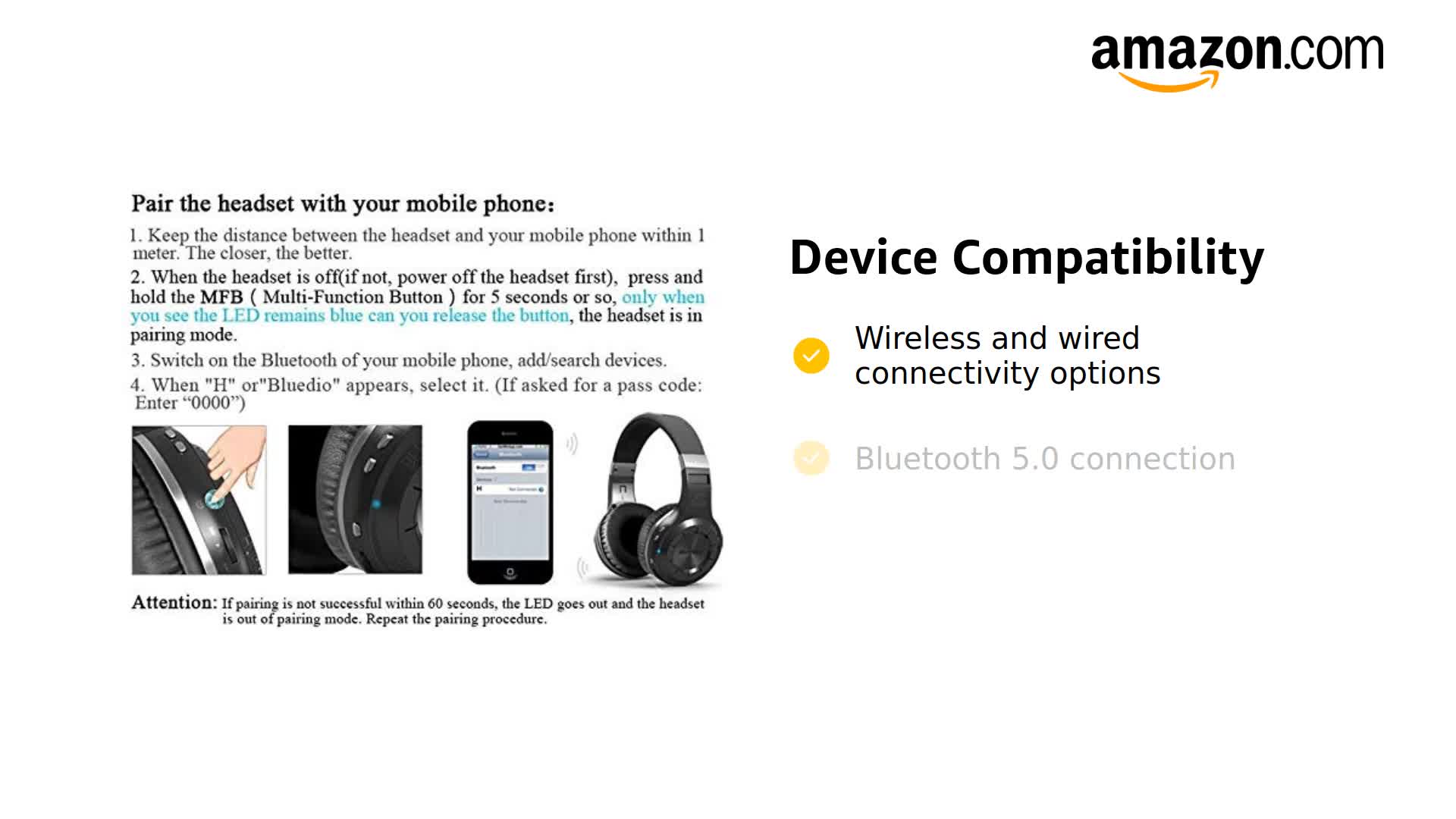 Bluedio ヘッドフォン Amazon.com: Bluedio T2 Plus Turbine Wireless Bluetooth Headphones