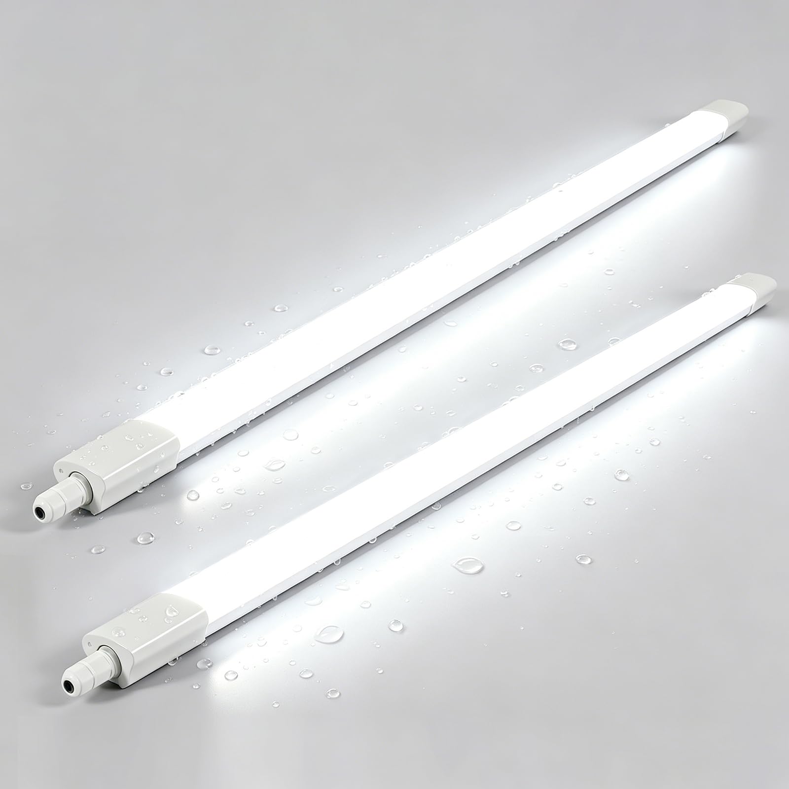 Dorlink Lot de 2 Réglette LED 120 cm, LED 36W 5500LM 6500K Umière Froide Blanche IP65 extérieur étanche Connectable, Tubes Lumineux pour garage, Cave,entrepôt, bureau, atelier, éclairage de cuisine