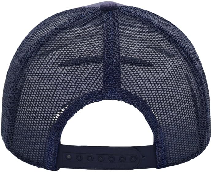 Image of Navy Blue American Flag Trucke Dad Hat, USA Army Patriotic Structured Adjustable Mesh Snapback Baseball Cap, US 4th of July 250 Anniversary Veteran Memorial Day Ball Caps for Men Women