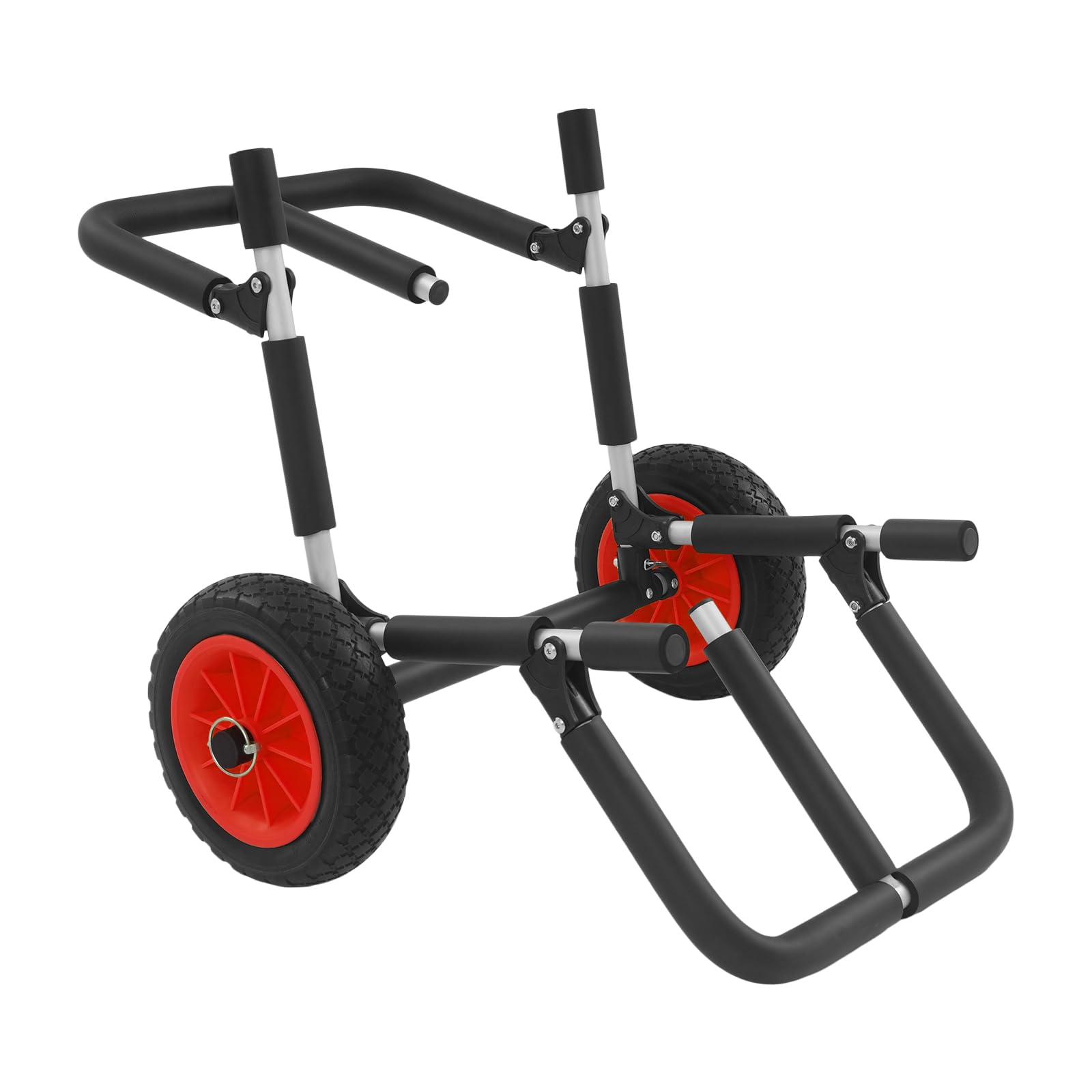 Kanuwagen Klappbar Kanu Wagen für 2 Kajaks Oder SUPs Bis 80KG Kajakwagen mit 2 Räder, Elastisches Band Sup Board Transportwagen Portable Bootswagen für Garage, Bootshaus
