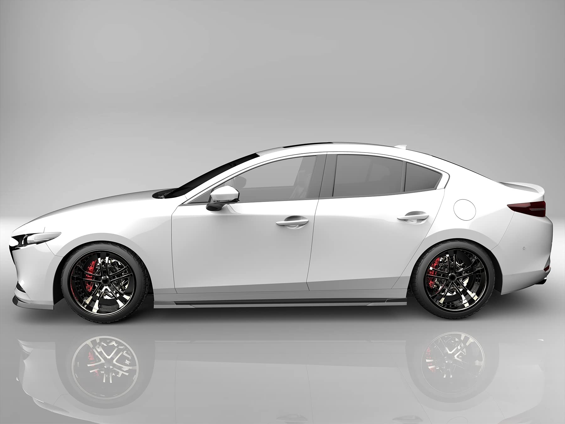 mazda3 EUROUサイドスカートスポイラー マツダ3 MAZDA3 ファストバック サイド スカート カバー スポイラー