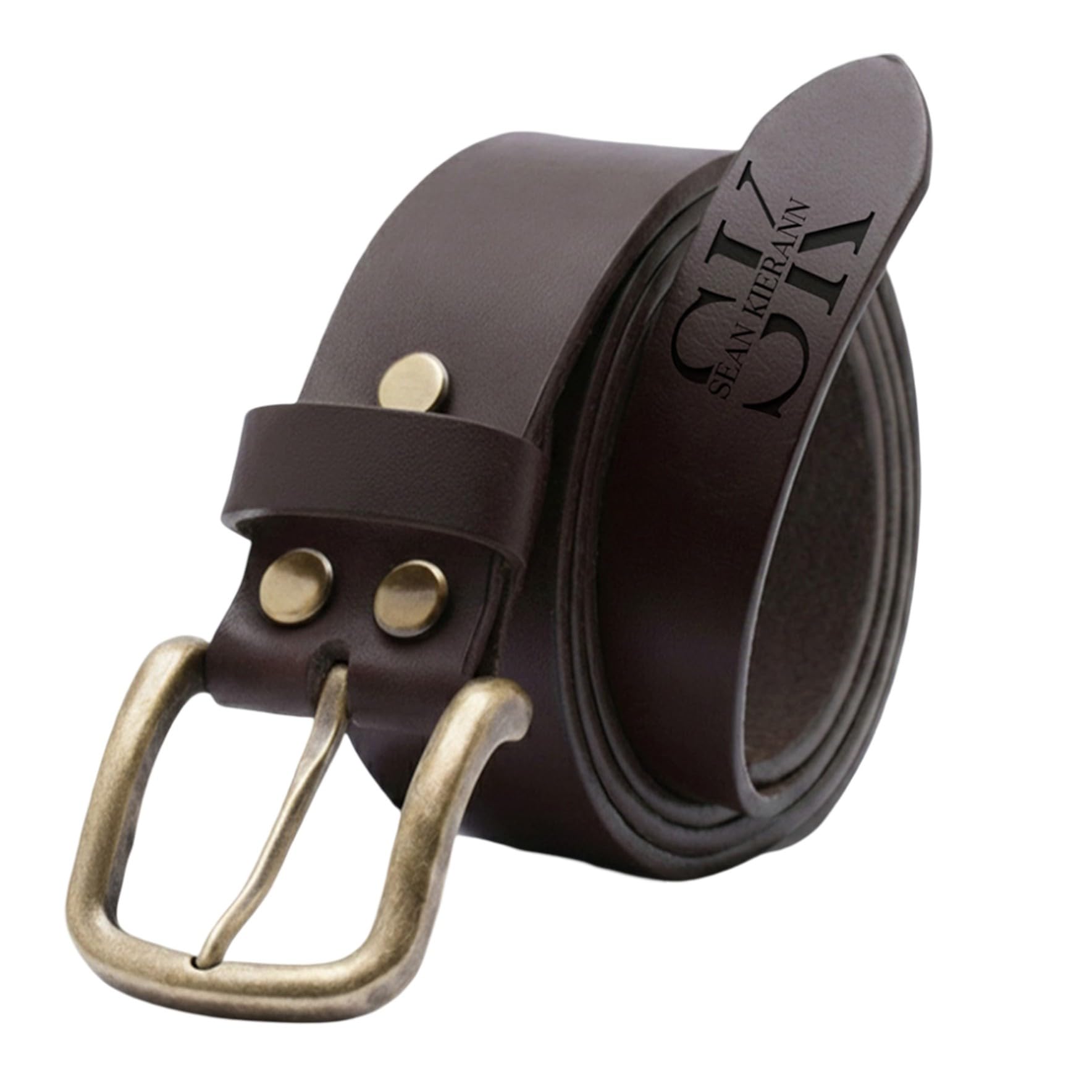 Custom Genuine Leather Belt for Mens Valentines Day Gift Personalized Engraved Handmade Classic Casual Belt Valentines Day Anniversary