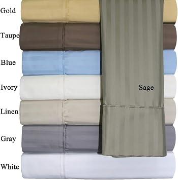 Royal Tradition Damask Stripes 650-Thread-Count Cotton-Blend 5PC Split-King Sheets Set for Adjustable Beds, Ivory
