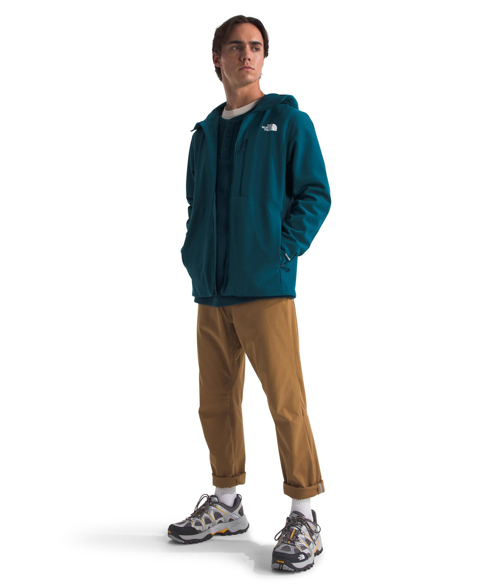THE NORTH FACE Apex Bionic 3 DWR Softshell - Chaqueta con capucha para hombre, color Midnight Petrol, talla XL