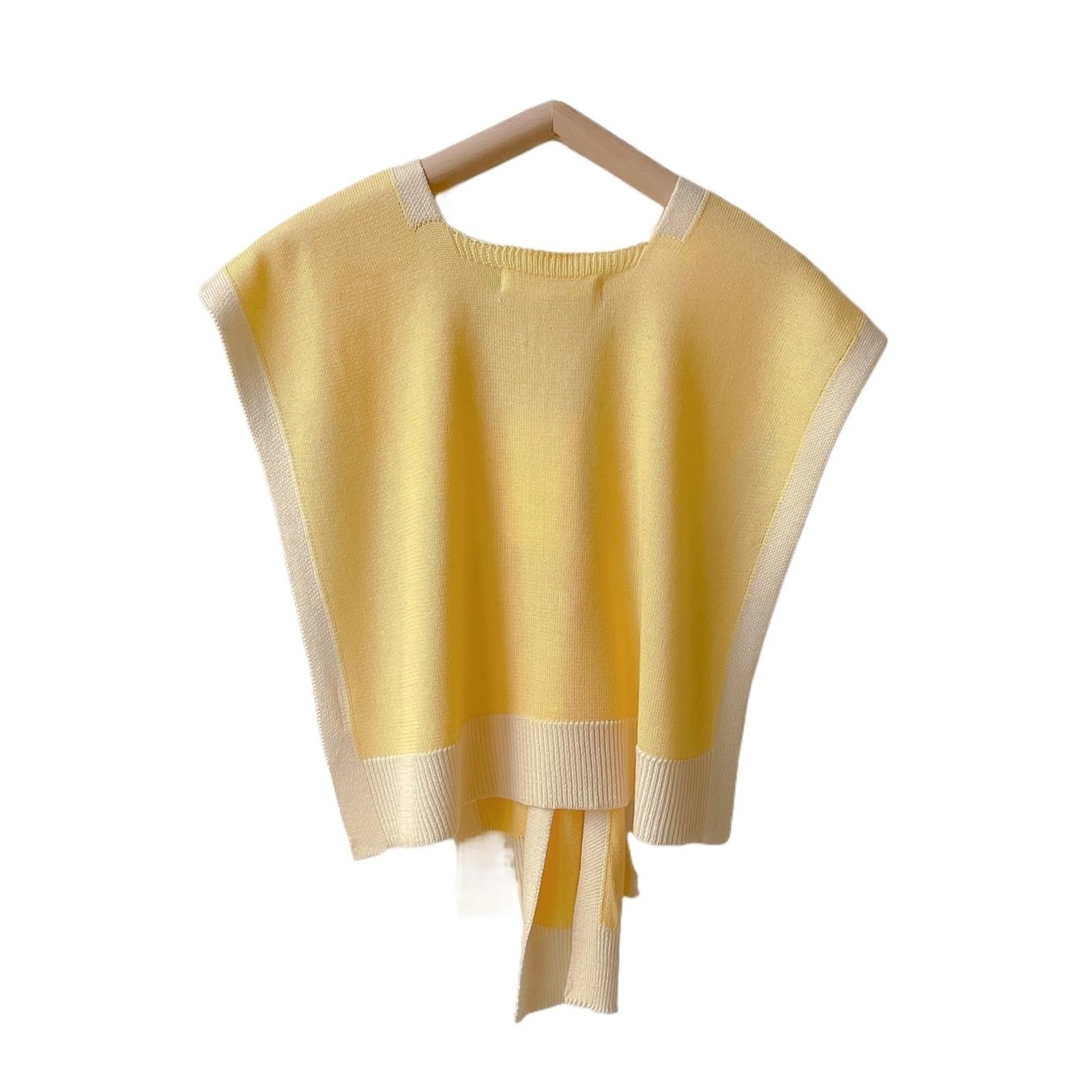 Estolas para Bodas Primavera y otoño, Chal de Punto a Rayas, Oficina de Verano, habitación con Aire Acondicionado, Bufanda for Cuello y Hombros(Yellow)