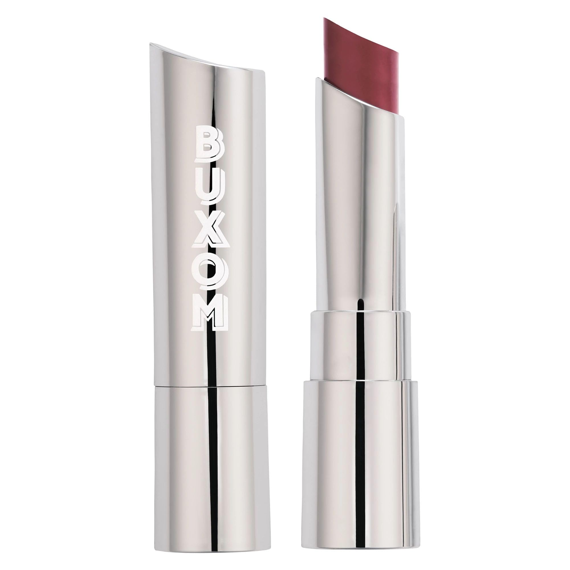 BUXOM Full-On Plumping Satin Lipstick, Pigment-Rich Creamy Lip Color, Infused with Peptides, Hyaluronic Acid & Sunflower Wax, Satin Finish, Weightless, Cruelty Free