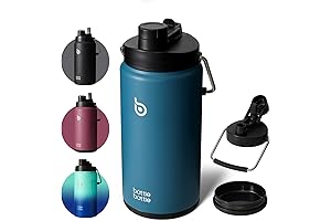 BOTTLE BOTTLE Water Bottle Insulated for Work - 64oz Half Gallon with...