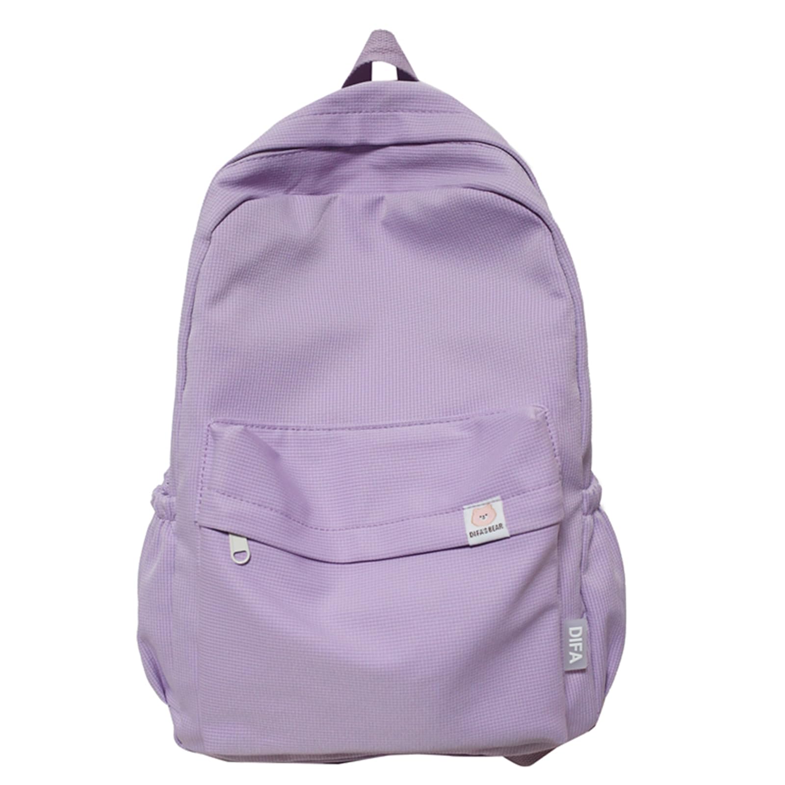Extolove Cute Aesthetic Backpack Y2K Simple Solid Color Kawaii Backpacks Travel Laptop Backpack (Purple)