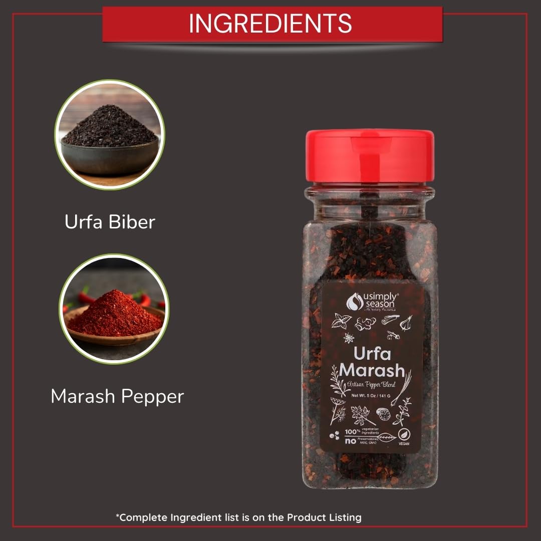 USIMPLY SEASON LIFE BOLDLY FLAVORED MEDIO-ORIENTE PEPERONCINO FIOCCHI IN MISTO - Urfa Maras Pepper, Urfa Marash