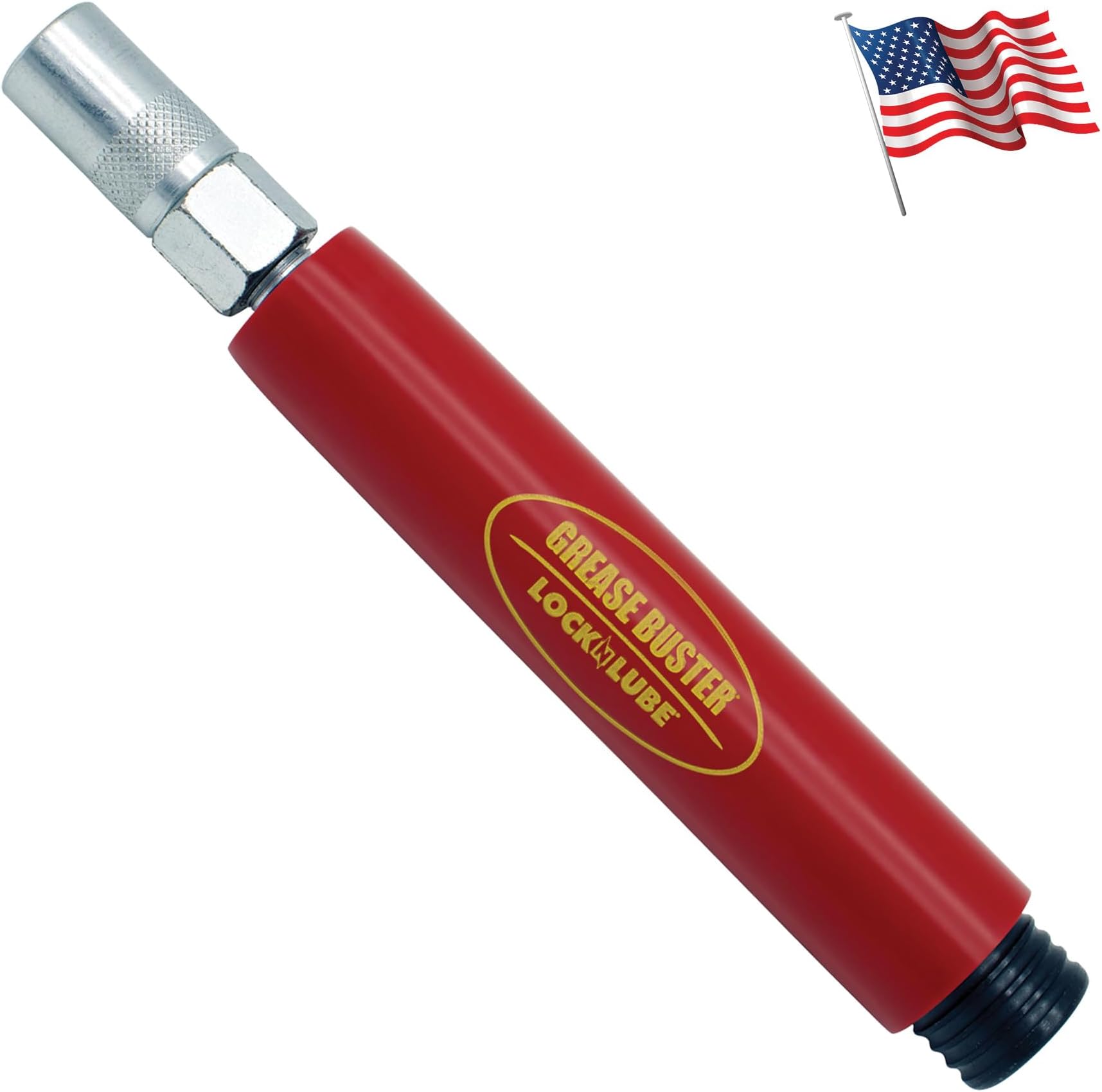 The Original, Made in The USA by LockNLube! Cleans and flushes Out Old Dried Grease from Fittings, pins, shafts, bushings, and Joints. Uses penetrating Fluid and Hydraulic Pressure.