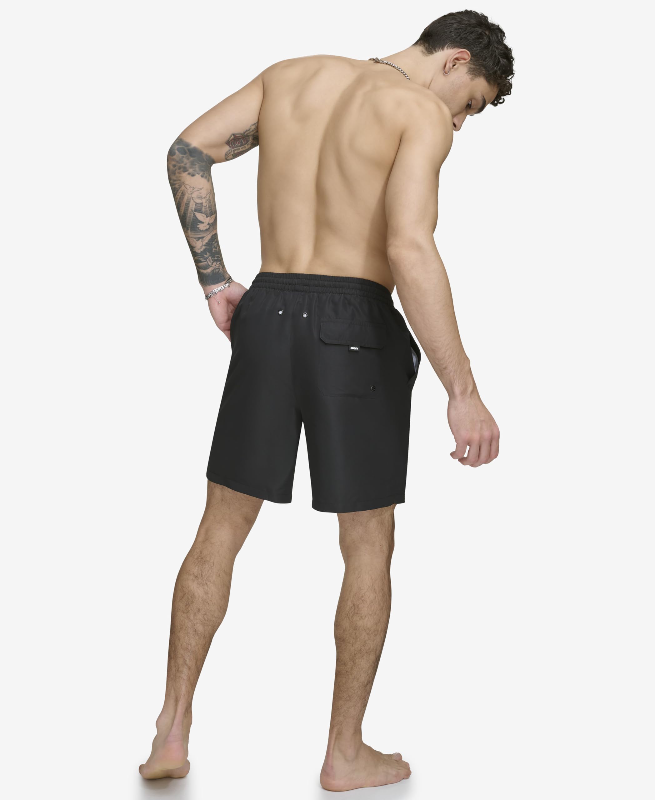 DKNY Stretch Quick Dry Volley UPF 40+ Protection Swim Trunk Bañador para Hombre Hombre (Pack de 1)
