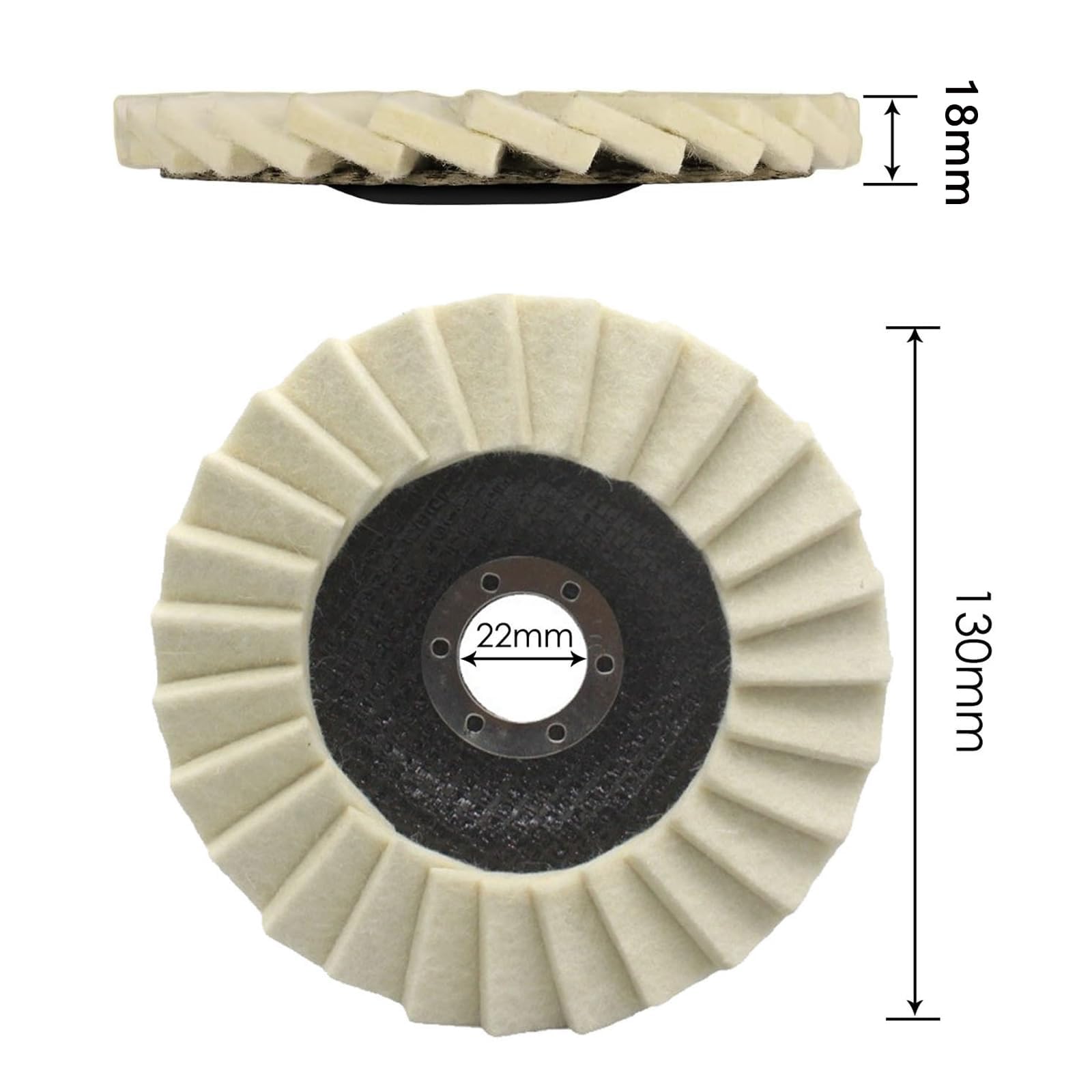 Dischi per lucidatura 125 mm x 22,2 mm per levigatrice angolare
