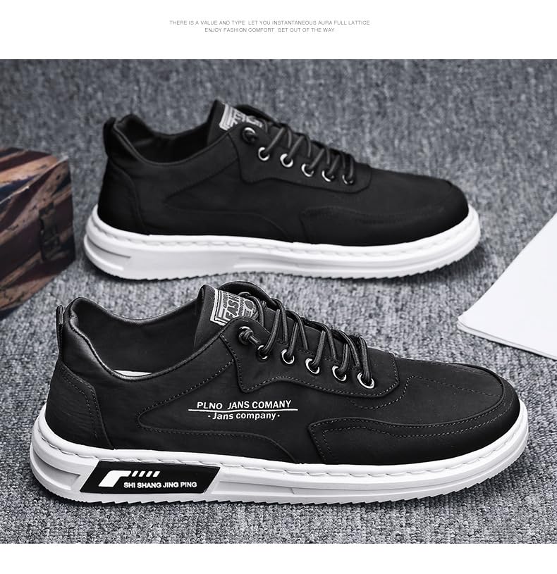 Mens Casual Oxfords Fashion Sneakers Comfortable Breathable Lace Up Walking Shoes for Business Travel Work3