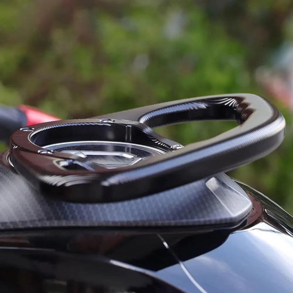 Maniglia passeggero moto Bracciolo Serbatoio Carburante Bracciolo Serbatoio Carburante Moto Bracciolo Passeggero Per Ducati Per Monster 797 821 1100 R S 1100R 1100S(Nero)