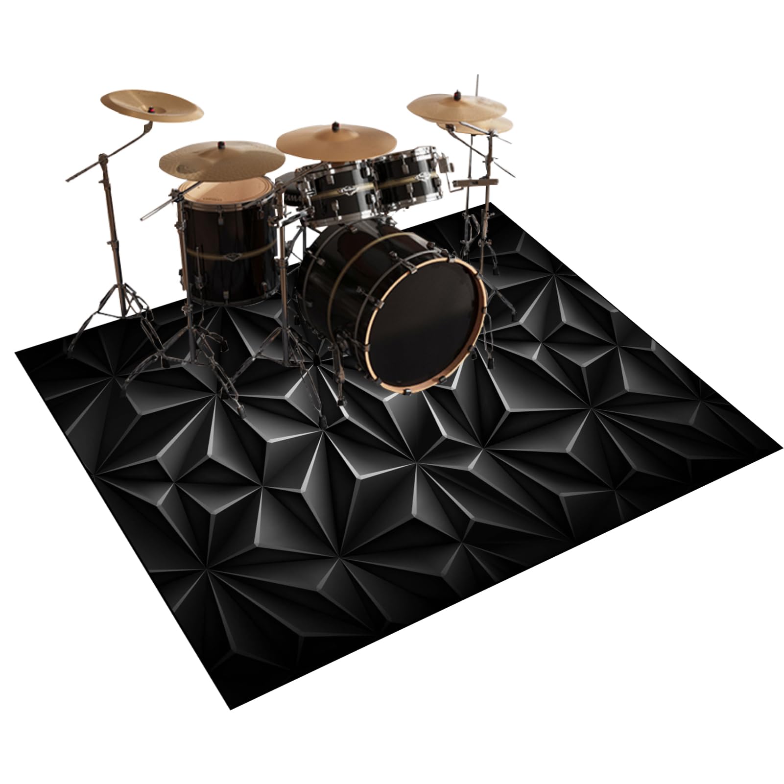 Tapis de Batterie 180 x 150 cm Tapis de Tambour Insonorisé Tapis Batterie electronique Tapis de Protection pour Accessoires de Percussion Instruments de Musique Tapis de Sol Tapis Batterie