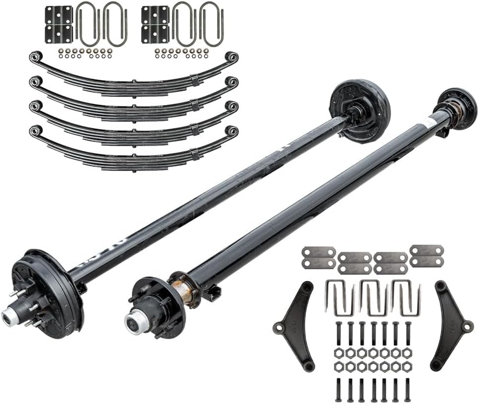 6000 lb TK Tandem Axle Light Duty Kit with Suspension - 12K Capacity, 95" Hubface 80" Spring Center