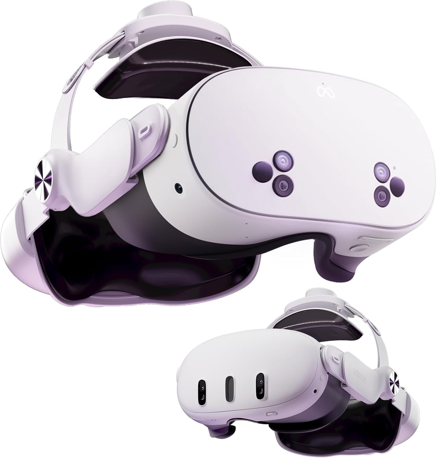 DESTEKQH3 Pressure-Free Head Strap: Enhance Comfort with Added Top-Fit Adjustment- White
