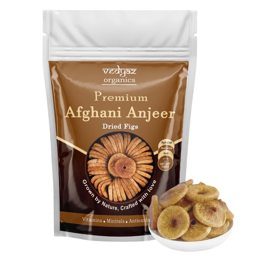 Vedyaz Organics Premium Dried Afghani Anjeer (Dried Figs) - 500 gm - Rich source of Fibre Calcium & Iron | Improves Digestive Health | Low in calories and Fat Free | Immunity Booster (B0D6W514Q9) Amazon Price History, Amazon Price Tracker