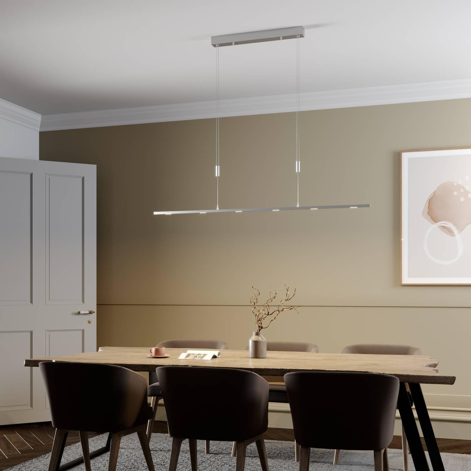 Lucande LED Pendelleuchte höhenverstellbar, dimmbar per Wandschalter Esstisch Hängelampe 140 cm 6x 5W Esstischlampe Wohnzimmerlampe