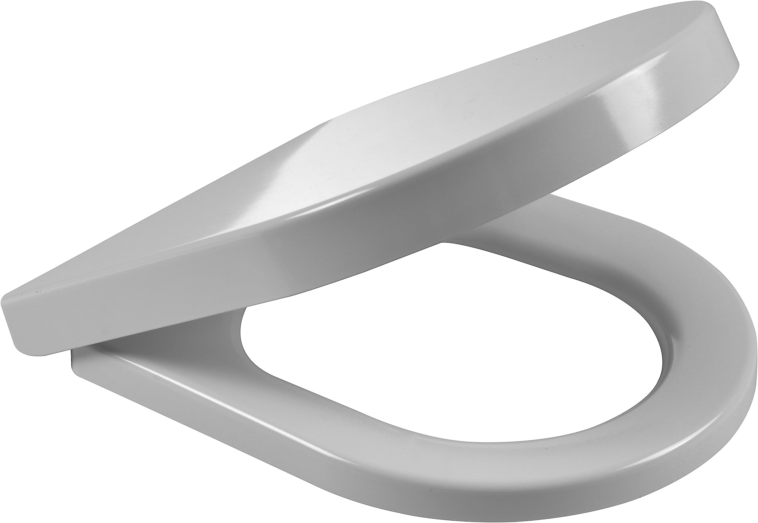 Celmac Disco Soft Close Toilet Seat - White - Quick Release - Top Fix - Stainless Steel Hinges