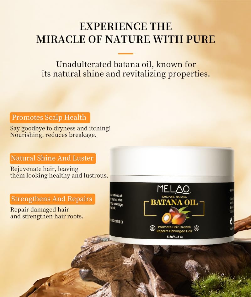 Miniatura 7 de Aceite de batana puro 100% natural para el crecimiento del cabello, mejora el grosor del cabello, evita la pérdida de cabello, repara el cabello