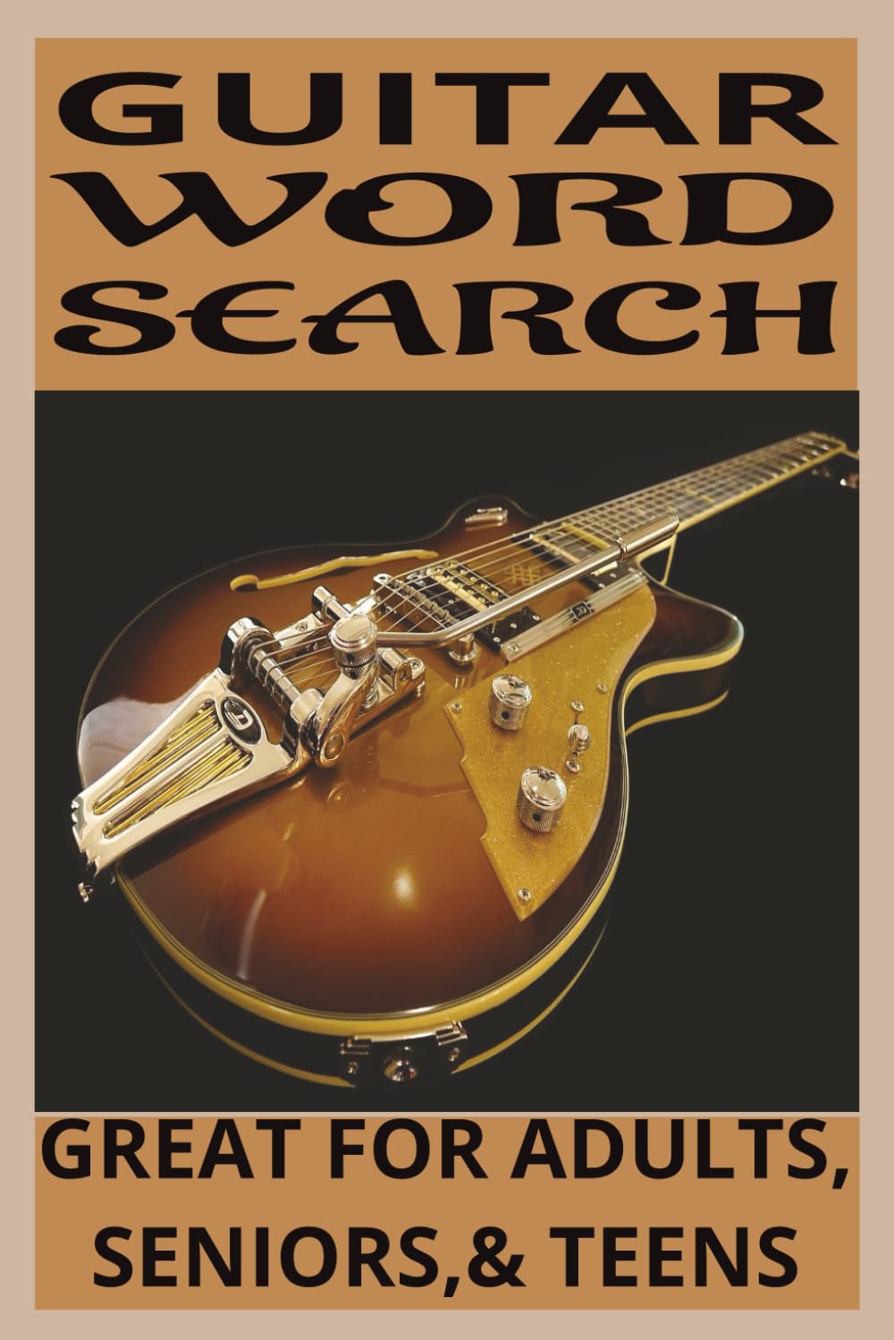 guitar word search puzzle book: WORD SEARCHES ABOUT GUITARS, BASSES, AND OTHER BAND EQUIPEMENT. EASY TO READ 6X9 INCHES WITH 50+ PUZZLES AND 9 PUZZLES PER PAGE.