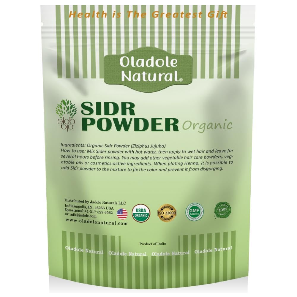 Oladole Natural Organic Sidr Powder- 300g | Pure & Premium Hair and Skin Care | Enhances Shine, Nourishes Scalp, Promotes Holistic Beauty, Reduce scalp Irritations & Well-being | Non- GMO, Gluten Free