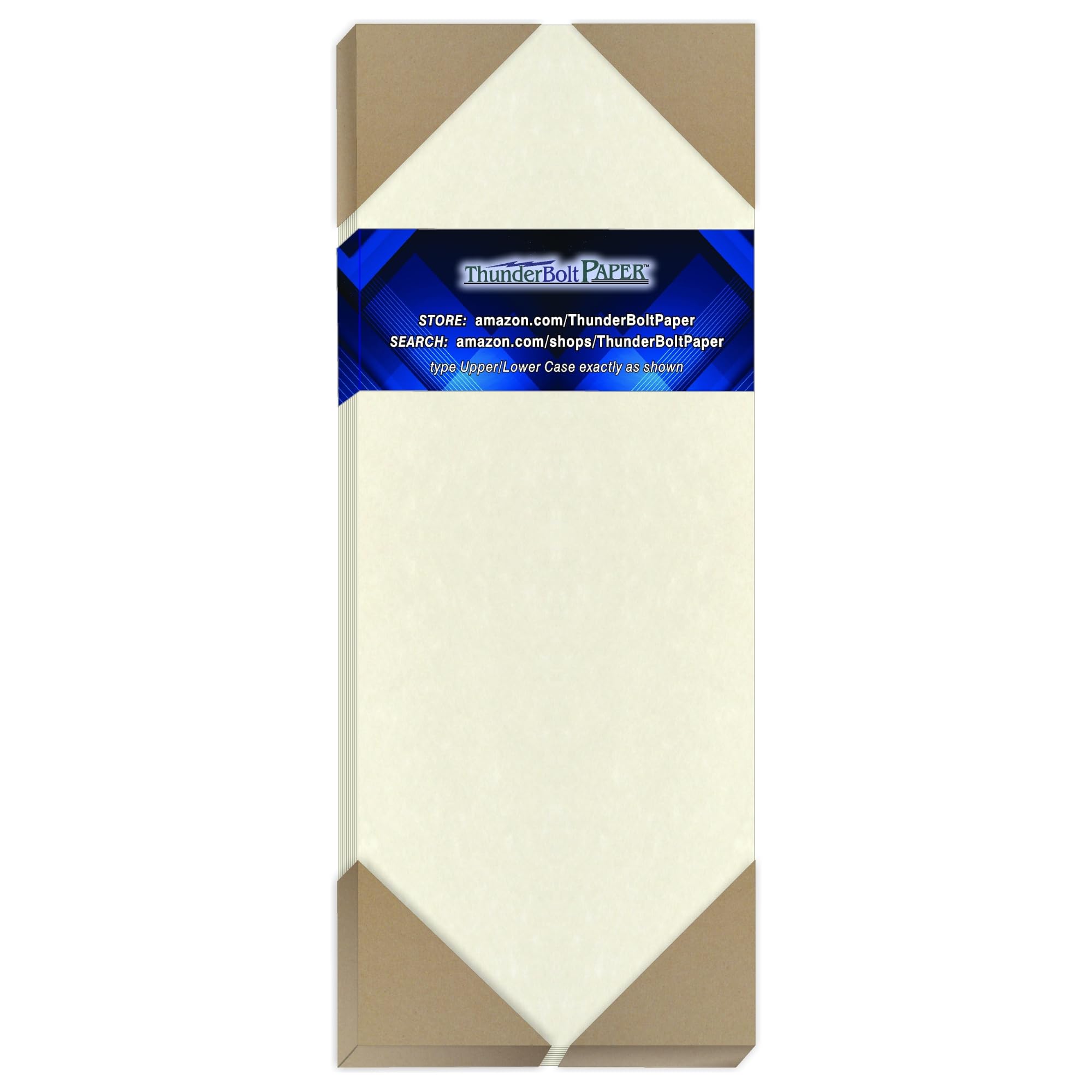 50 Soft White Parchment 60# Text (=24# Bond) Paper Sheets - 4.25 X 11 Inches Half Letter Size Cut Long - 60 Pound is Not Card Weight - Vintage Colored Old Parchment Semblance
