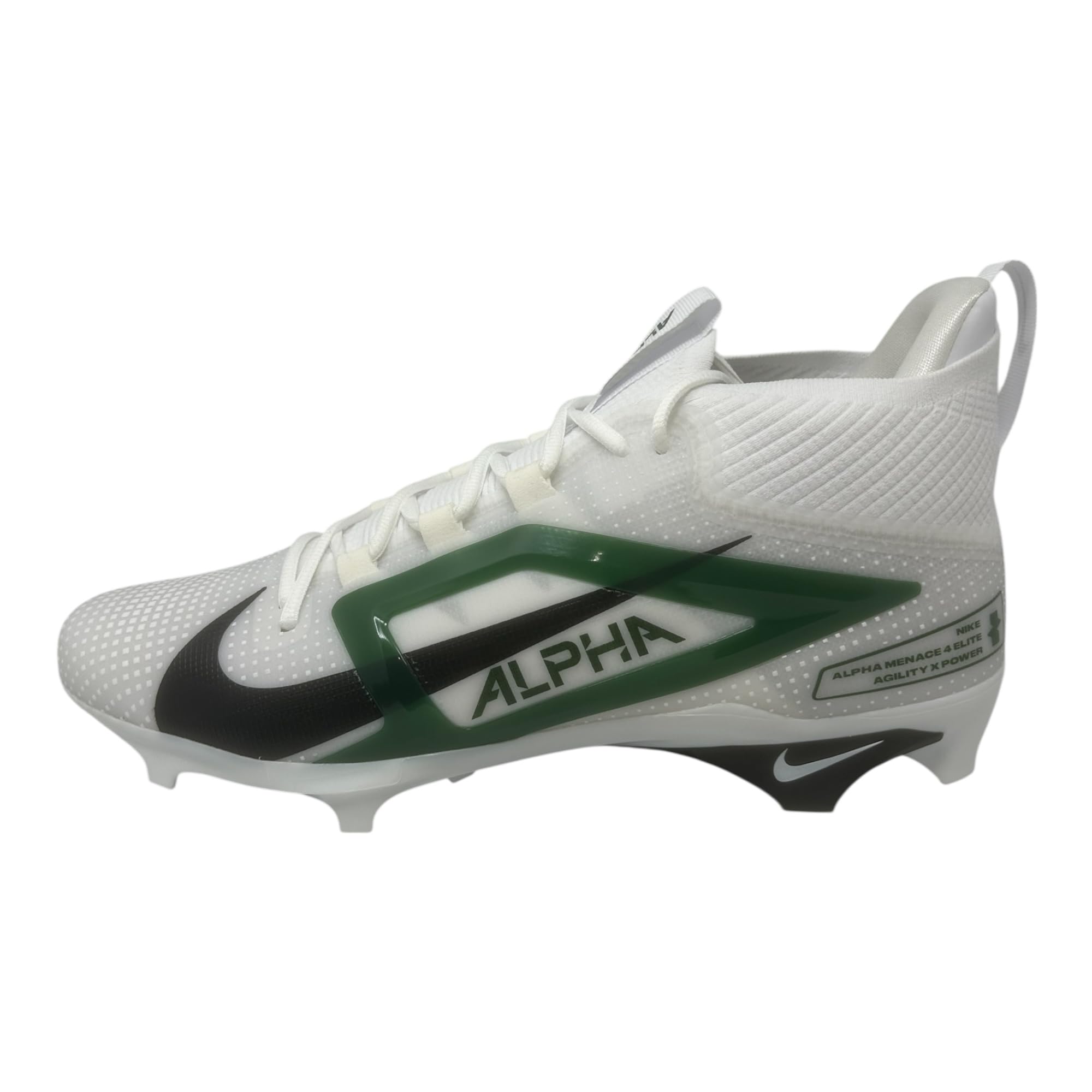 Nike Alpha Menace 4 Elite Football Cleats (FD7036-600, University Red/Team Red/Black/White)