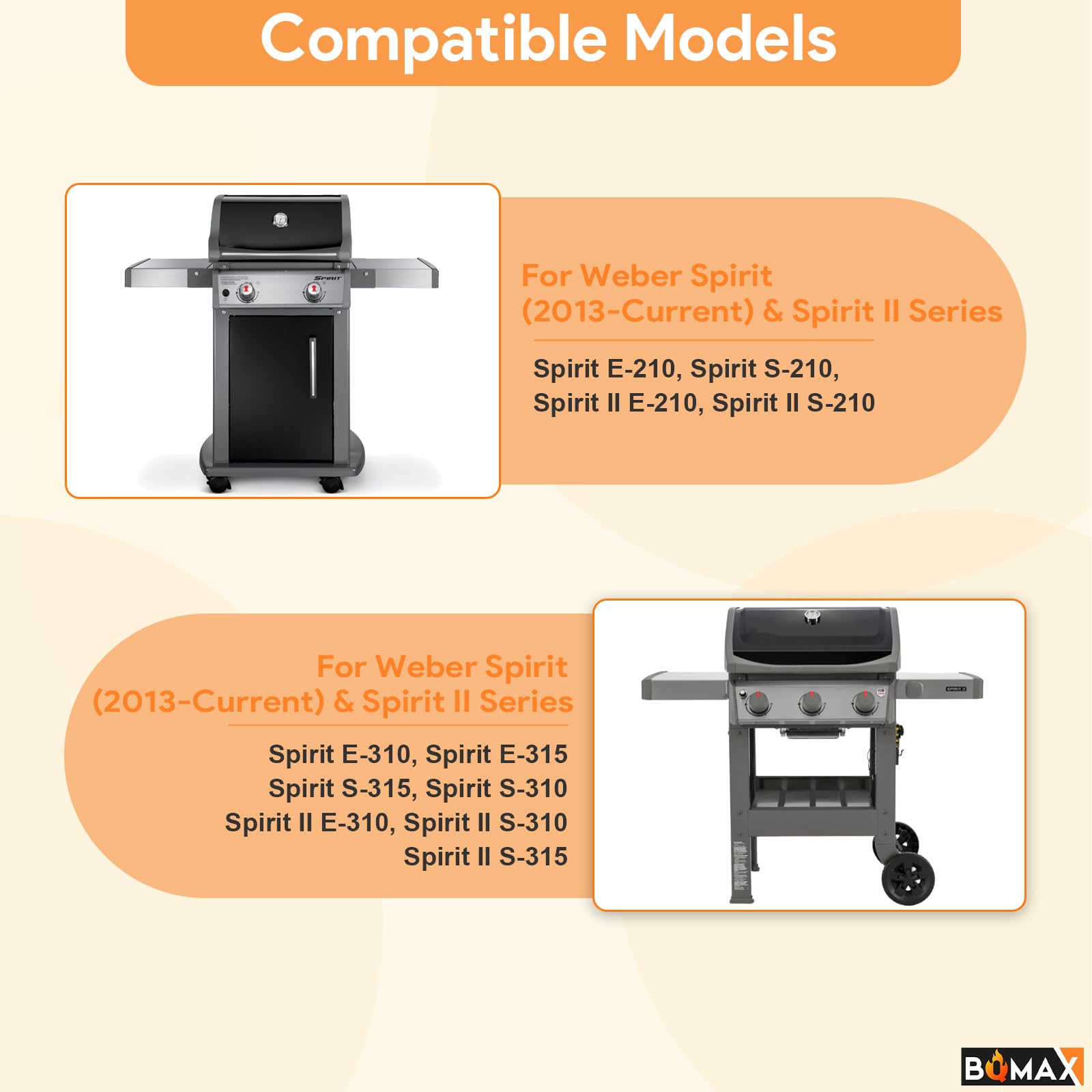 Vanne de commande de brûleur principal pour barbecue à gaz Weber Spirit E-210, E-310, E-315, pour barbecue à gaz Weber Spirit (2013-actuel) et Spirit II, gaz naturel (NG)