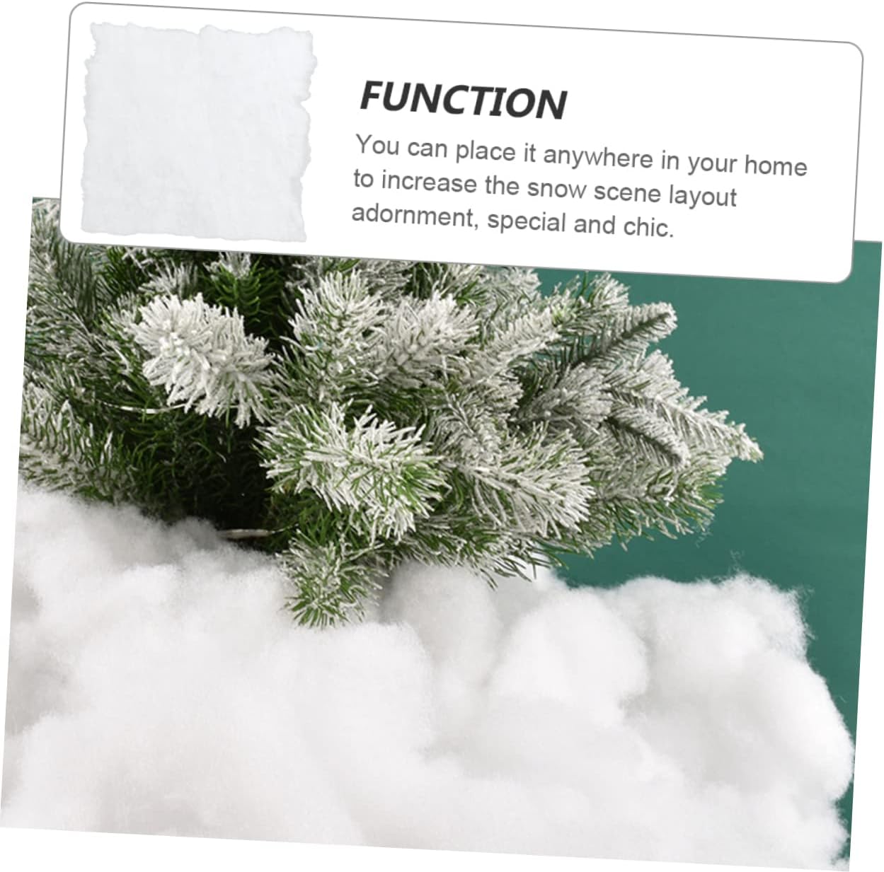 Artificial Snow Blanket for Christmas Decoration Soft and Lightweight Indoor Fake Snow for Holiday Displays for Christmas Village Accessories and Winter Decor