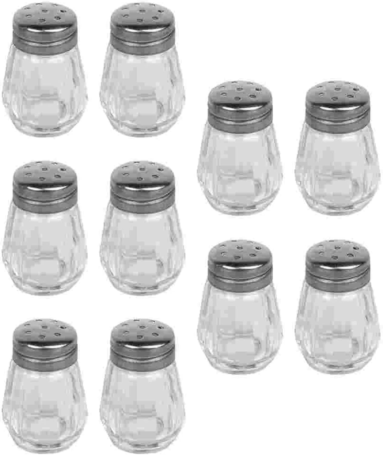 Small Salt and Pepper Shakers Mini Salt Shakers Kitchen Glass Condiment Bottles Pepper Bottles BBQ Seasoning Containers Coffee Bean Storage Container for Picnic And Camping