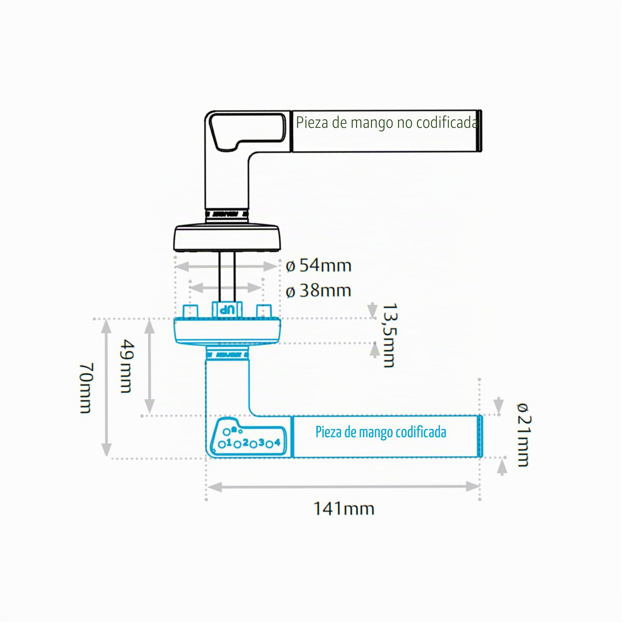 Yale Manilla Electrónica de Puerta Izquierda, Acero Inoxidable, Código PIN con Hasta 9 Usuarios + 1 Maestro, Instalación Inalámbrica, Ideal para Viviendas, Oficinas y Entradas Secundarias