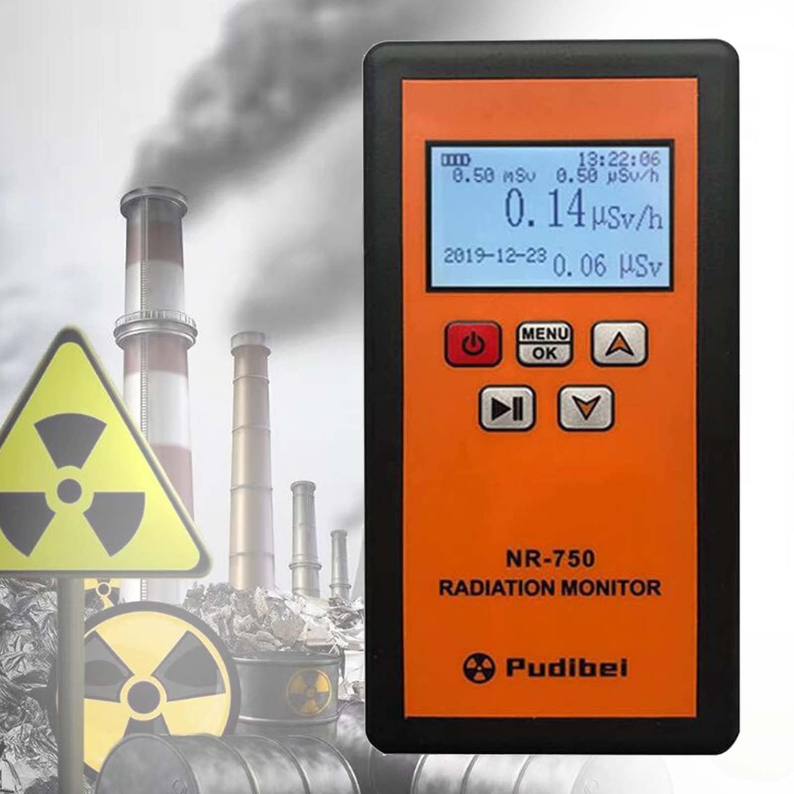 Detector de radiación, Detector De Radiación Contador Geiger De Radioactividad Dosímetro De Radioactividad Contador Geiger Nuclear con 3 Métodos De Alarma Contador Geiger Medidor Digital Alta Sensibil