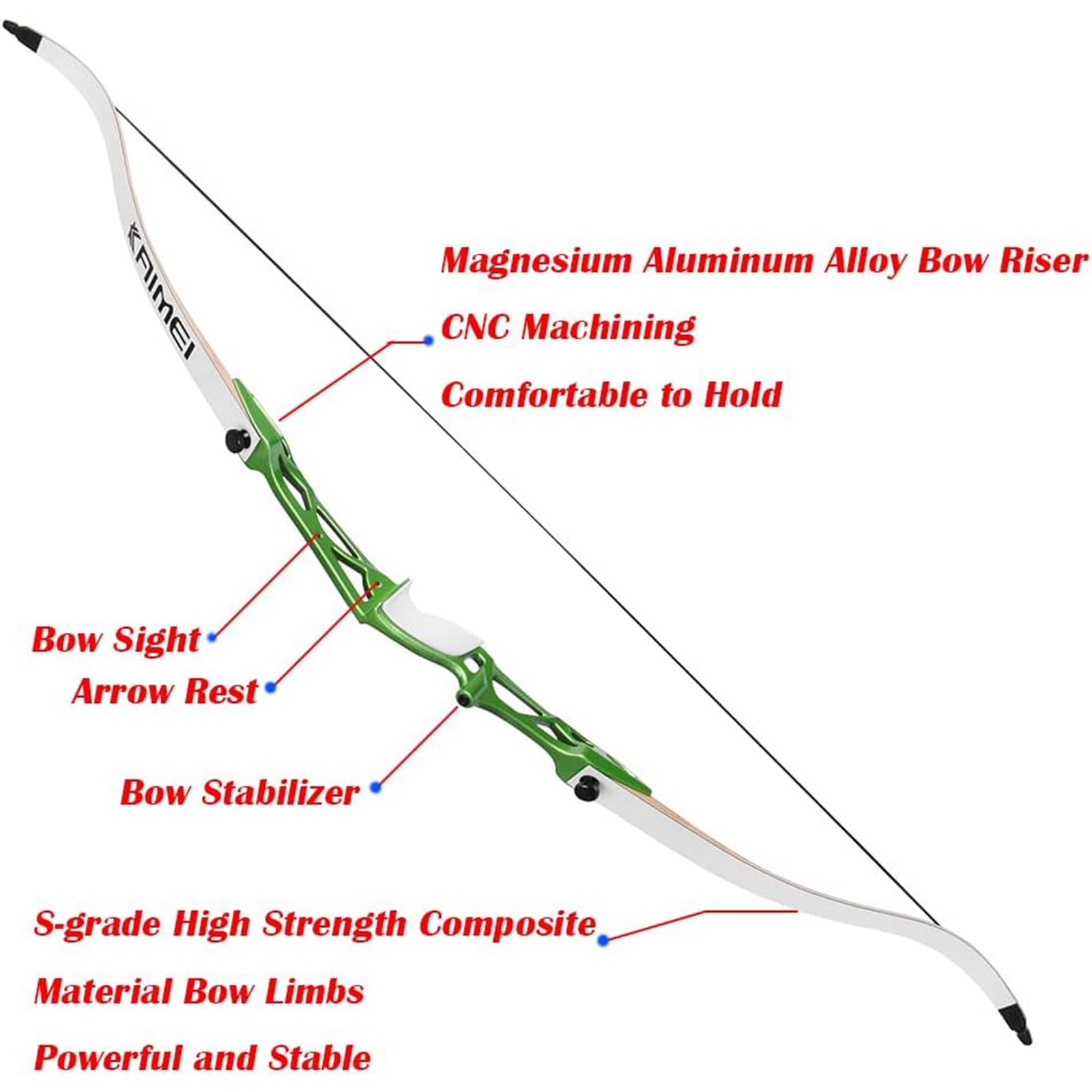 AMEYXGS Bogenschießen Takedown Recurve Bogen Set 66" 68" 70" Langbogen 12-40 lbs Sportbogen Jagdbogen Erwachsener Bogen Outdoor Zielübungen