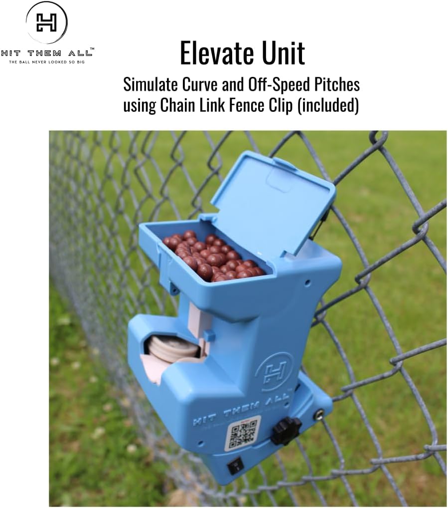 Pitching Machine, Baseball Softball Eye-Hand Coordination Training Aid, Lightweight, Portable, Take Batting Practice Anywhere. No Ball Pick-up. Increase Batting Average Over 30%.