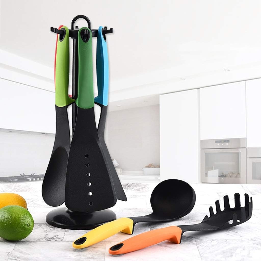 Küchenutensilien-Set, Küchenutensilien-Set aus Silikon – 6 Kochutensilien Nylon mit Spatel, Gadgets, Kochgeschirr