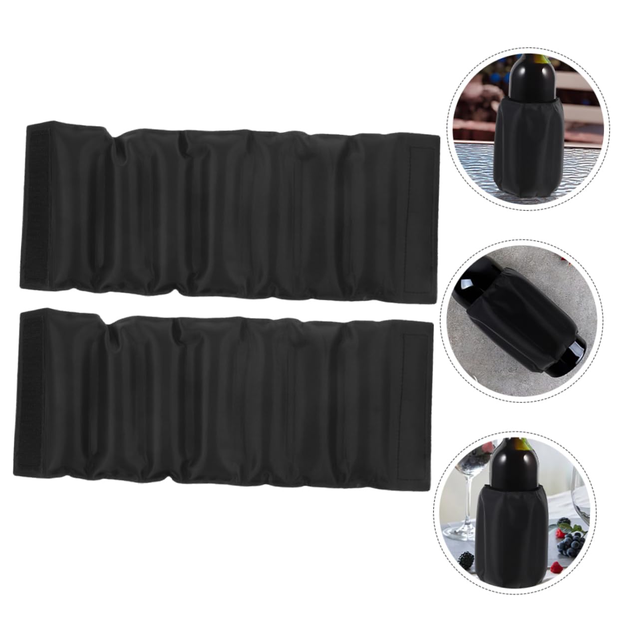 MAGICLULU Funda Enfriadora Botellas Reutilizable, Bolsas de Hielo para Vino y Cerveza, Gel y Poliéster, 2 Piezas, Adecuado para Enfriar