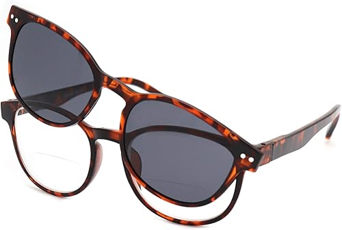 ColorViper - Lector bifocal, transparente + clip magnético polarizado gafas de sol polarizadas