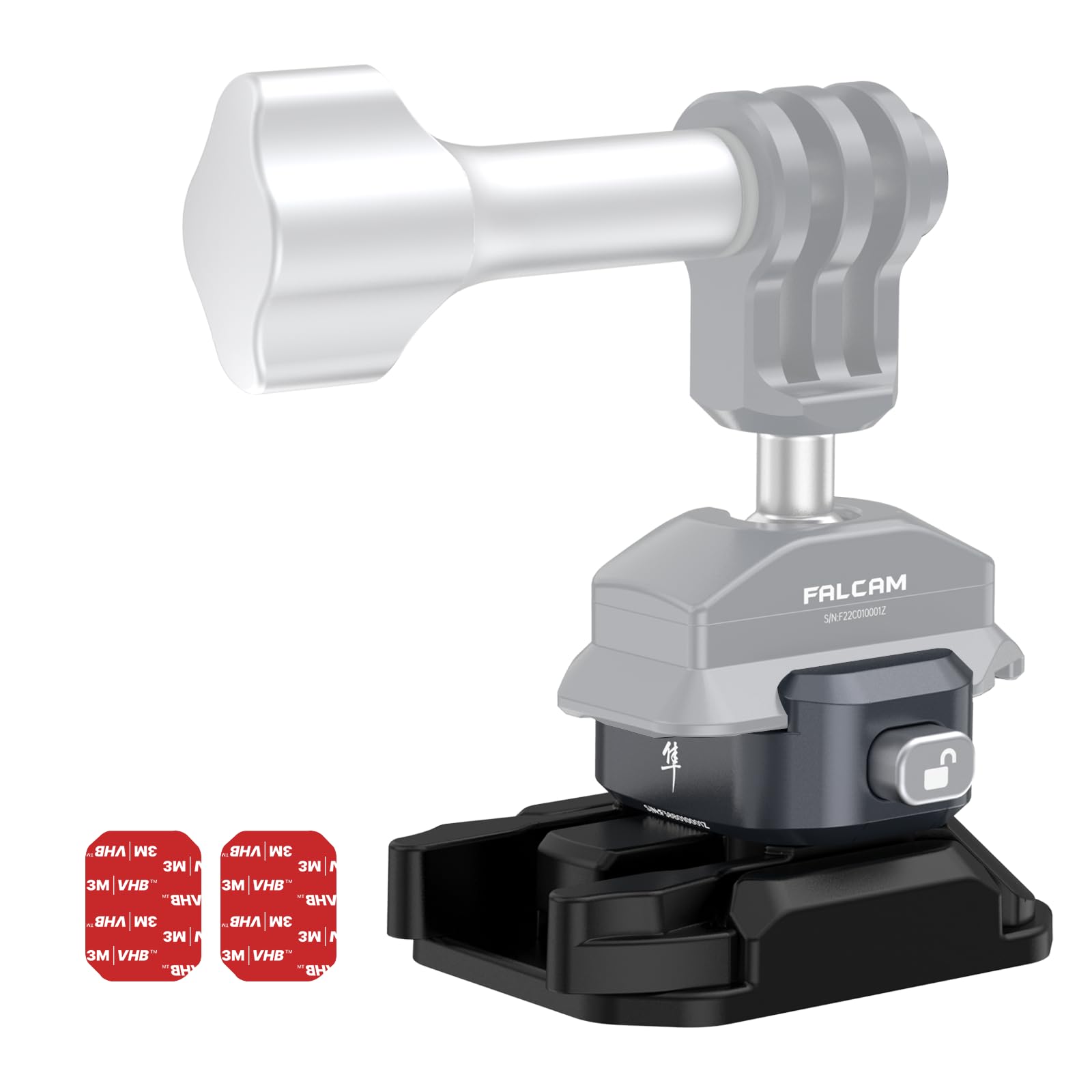 Falcam F22 Quick Release Clip for Action Camera with Adhesive Pad, Camera Helmet Chest Mounting Adapter, 22mm Aluminum Camera Accessory Kit for Photographer, Fits for Action Camera and DJI 2555