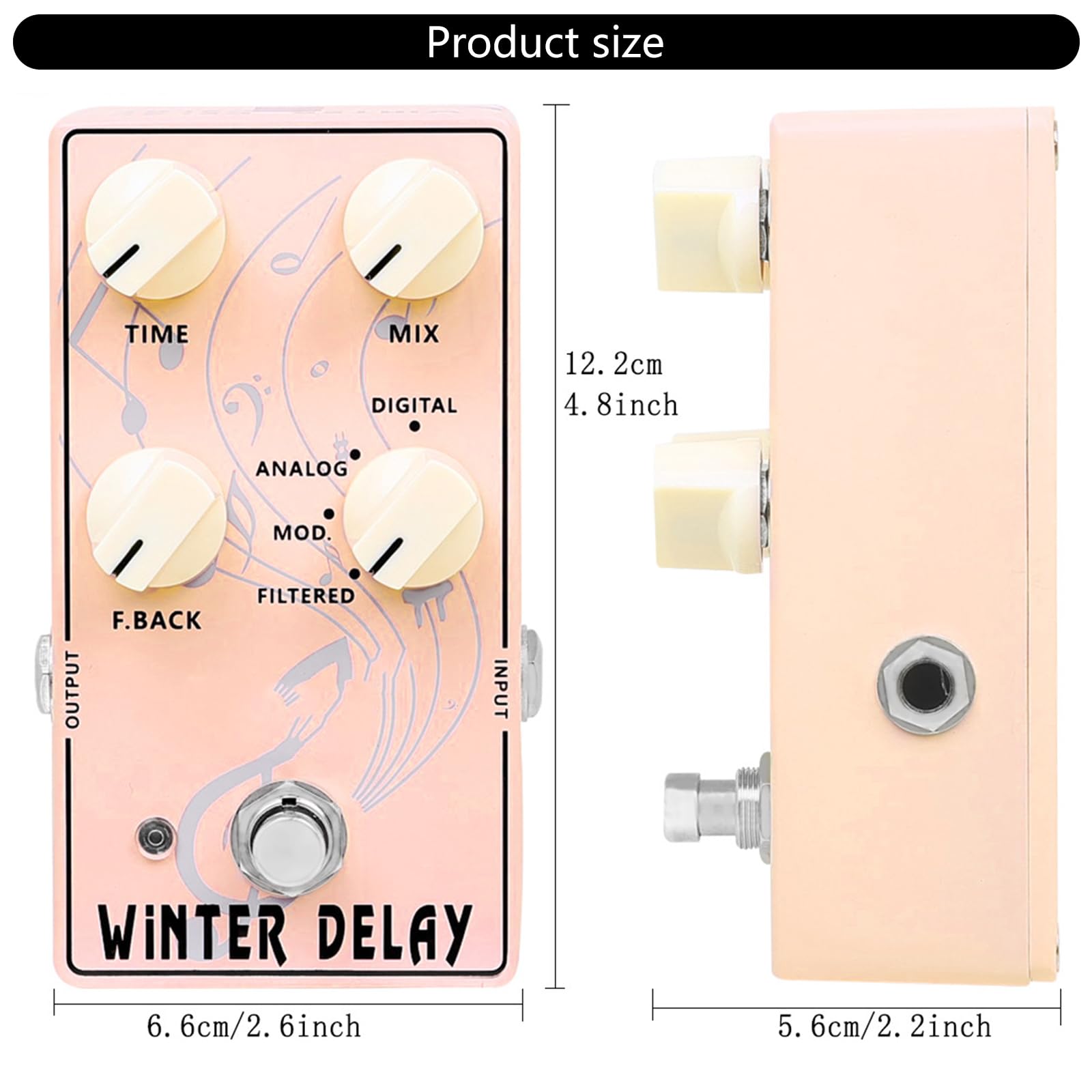 Fortschrittliche Stompbox für E-Gitarre, Soundeffekte, Verzerrung, Reverbs, Verzögerung, Gehäuse, tragbares Zubehör, kompakt und straßentauglich, Studio/Bühne