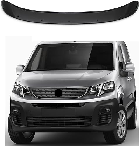 BMY - Deflector de capó/protector de insectos delantero compatible con Peugeot Partner 2019-2023 Protector de capó | Partículas e insectos |