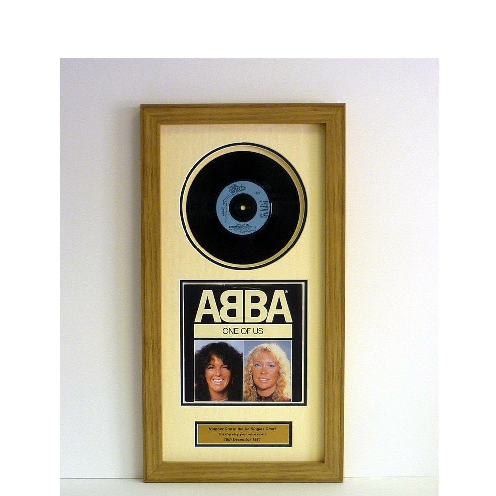 Crazy About Framing Numer jeden w dniu urodzenia się – płyta winylowa 18 cm – oprawiona – świetny prezent (srebrna ramka)